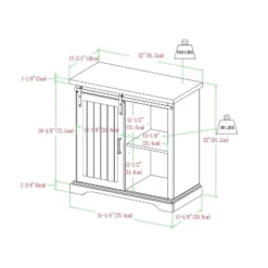 Tertia Grooved Sliding Barn Door Transitional Accent Cabinet - Saracina Home -Furniture Store GUEST 00aea8cc 55a1 4244 853b 3616aab52ddb