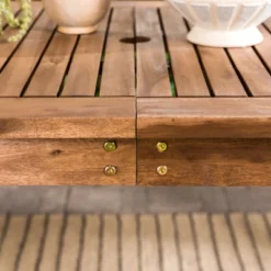 Acacia Wood Patio Simple Rectangle Dining Table - Saracina Home -Furniture Store GUEST 0169a847 9bda 43b5 8a56 5785a6450bbb