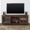 Tasi Glass Door Console TV Stand For TVs Up To 80" - Saracina Home