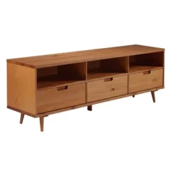 Cara 3 Drawer Mid-Century Modern 3 Drawer TV Stand For TVs Up To 80" - Saracina Home -Furniture Store GUEST 03065cb2 d563 4f37 956c bc1c12b2c653