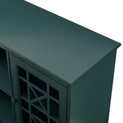 Bayland Transitional Double Fretwork Door Sideboard Antique Dark Teal - Saracina Home -Furniture Store GUEST 032e0317 9cd6 49a7 932b 76c4d555ae64