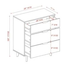 Mid-Century Modern Wood 3 Drawer Dresser - Saracina Home 18 Mid-Century Modern Wood 3 Drawer Dresser - Saracina Home -Furniture Store GUEST 03e71391 f4a0 4958 bf65 fd389a4c2c88