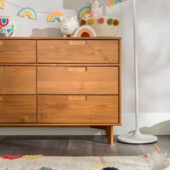 Mid-Century Modern Groove Wood 6 Drawer Dresser - Saracina Home -Furniture Store GUEST 04d23956 eefc 461e adbc 47cd243dd32b
