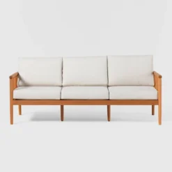 Saracina Home Modern Boho Eucalyptus Outdoor Spindle Sofa With Cushions -Furniture Store GUEST 04e5029d eb50 4f5b 8d95 13142d3bda9f