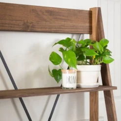 68.25" Boho 4 Tier Solid Wood Ladder Bookshelf Plant Stand - Saracina Home -Furniture Store GUEST 06dd6b1f 0a35 4ec3 99cf 42bc2a3440f4