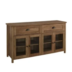 Millia Transitional Farmhouse 4 Door Sideboard With Glass Panels - Saracina Home -Furniture Store GUEST 072d6b7b 7d7b 469e 910a 77bb30f26747