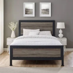 Queen Industrial Wood And Metal Bed - Saracina Home 9 Queen Industrial Wood And Metal Bed - Saracina Home -Furniture Store GUEST 0aaa159b 9726 4847 a2ca 81faa2db453f