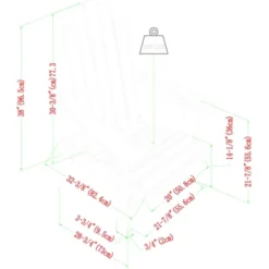 Genovia Transitional Acacia Wood Outdoor Adirondack Chair With Wine Holder - Saracina Home -Furniture Store GUEST 0aef4d95 bfe2 4097 8093 beae1f8df5dc