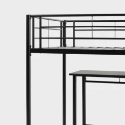 Twin Analise Metal Low Loft Bed With Desk And Storage Black - Saracina Home -Furniture Store GUEST 0c84b46d 2c9c 4f4a b05a 925408f4ae67