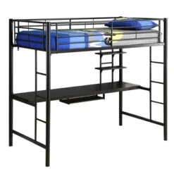 Twin Analise Metal Loft Bed With Wood Desk - Saracina Home -Furniture Store GUEST 0dfb94d7 0a89 45d0 8ab0 175f06b1ee3d