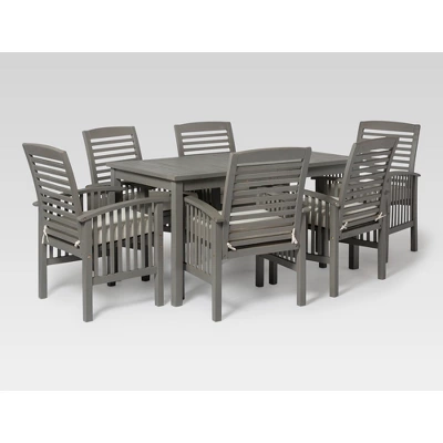 Ravenscroft 7pc Acacia Wood Patio Dining Set - Saracina Home 11 Ravenscroft 7pc Acacia Wood Patio Dining Set - Saracina Home - Image 11