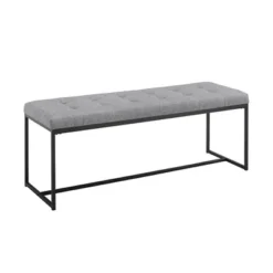 48" Upholstered Bench With Metal Base - Saracina Home -Furniture Store GUEST 0ecb7066 929d 49ba a656 0e82214b60dd