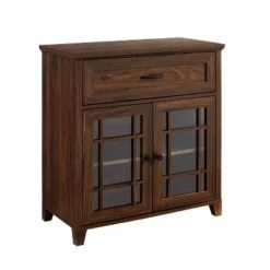 Transitional 2 Door Window Pane Accent Cabinet Dark Walnut - Saracina Home 8 Transitional 2 Door Window Pane Accent Cabinet Dark Walnut - Saracina Home -Furniture Store GUEST 11b52eed 205e 443e 87ff b964fdb31758