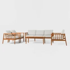 5pc Modern Boho Outdoor Eucalyptus Spindle Chat Set - Saracina Home 12 5pc Modern Boho Outdoor Eucalyptus Spindle Chat Set - Saracina Home -Furniture Store GUEST 152710cd 7e6f 4241 a01d 9f0fad08c2ba