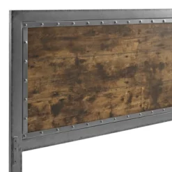 Queen Urban Industrial Wood And Metal Panel Headboard Brown - Saracina Home 7 Queen Urban Industrial Wood And Metal Panel Headboard Brown - Saracina Home -Furniture Store GUEST 15fdc5a6 0c50 440c 980e 87969cf244c8