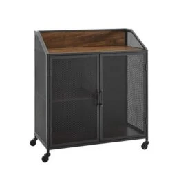Urban Industrial Metal Mesh Bar Cart With Wheels - Saracina Home 17 Urban Industrial Metal Mesh Bar Cart With Wheels - Saracina Home -Furniture Store GUEST 1693720a 5786 48d6 a0b4 cb525df83ab4