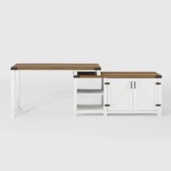 Farmhouse Rustic L Shaped Desk With Storage - Saracina Home -Furniture Store GUEST 186f8f41 00fb 46ba 88b0 d09ffc838848