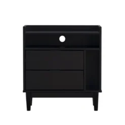 Mid-Century Modern Solid Wood 2 Drawer Nightstand - Saracina Home -Furniture Store GUEST 1982863b 4c3c 4b72 84f5 197ae0e5e801
