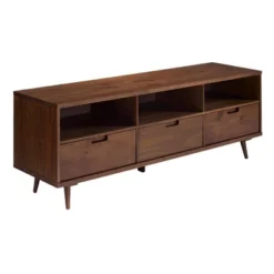 Cara 3 Drawer Mid-Century Modern 3 Drawer TV Stand For TVs Up To 80" - Saracina Home -Furniture Store GUEST 1a0f755d 5887 444d b17e bc0a5160126c