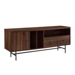 Modern Vinyl Record Player Storage TV Stand For TVs Up To 65" Dark Walnut - Saracina Home -Furniture Store GUEST 1a24674e d0cf 41ee 928a b779b9d81afc