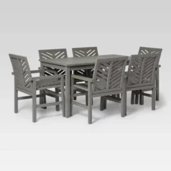 7pc Slatted Chevron Acacia Patio Dining Set - Saracina Home 25 7pc Slatted Chevron Acacia Patio Dining Set - Saracina Home -Furniture Store GUEST 1d49e516 b23d 4ee6 a1e1 e3a2c4f32dfa