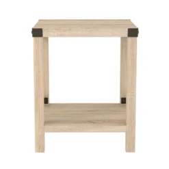 Sophie Rustic Industrial X Frame Side Table - Saracina Home