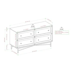 Jones Horizontal Modern 4 Drawer Dresser - Saracina Home -Furniture Store GUEST 210e2230 adab 4062 b8e7 99b70cedff26