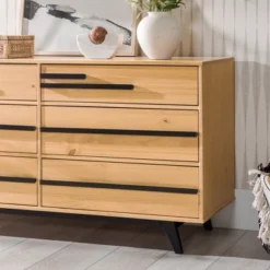Modern 6 Drawer Double Dresser With Long Handles - Saracina Home 31 Modern 6 Drawer Double Dresser With Long Handles - Saracina Home -Furniture Store GUEST 2398d437 3c82 46a2 a321 290def367454