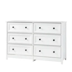 Classic 6 Drawer Groove Dresser White - Saracina Home -Furniture Store GUEST 2436d3ff 3e1e 4375 9fe4 9504f56ce6f1