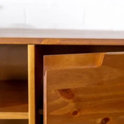 Solid Wood Mid-Century Modern TV Stand For TVs Up To 65" - Saracina Home -Furniture Store GUEST 24388e01 9630 463f 8a30 f252940cc164