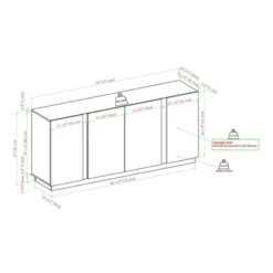 Contemporary Storage With 4 Doors Sideboard - Saracina Home -Furniture Store GUEST 2474f5c0 1422 465b b5e7 c66bcbaff085