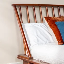 Boho Solid Wood Spindle Platform Bed - Saracina Home -Furniture Store GUEST 25c48dee c55c 4d11 acb3 98c5359f0380