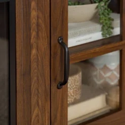 Tasi Transitional Farmhouse Glass Window Pane Door With Electric Fireplace TV Stand For TVs Up To 80" - Saracina Home -Furniture Store GUEST 266745d8 95f0 4abc b2e5 43d1c9c0a3f3