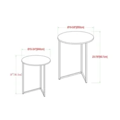 2pc Glam V Leg Nesting Side Tables - Saracina Home -Furniture Store GUEST 274a4737 37b8 4868 bad4 66fc1d2cb9ea