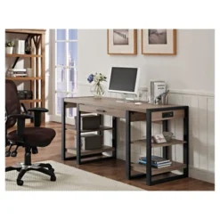 60" Industrial Transitional Tech Desk With USB - Saracina Home -Furniture Store GUEST 27649064 f1fd 4f1c 8f0a b2cf98fb4a01