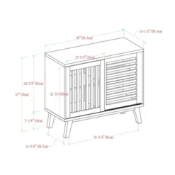 Visconti Mid-Century Modern Sliding Slat Door TV Stand For TVs Up To 40" - Saracina Home -Furniture Store GUEST 27b85acf f3ef 4d5b 9750 257684889cc4