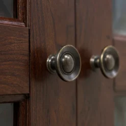 2 Door Wood Closed Storage Console TV Stand For TVs Up To 50" Brown - Saracina Home -Furniture Store GUEST 2a135b44 1d28 413a a9f3 412f0e11a393