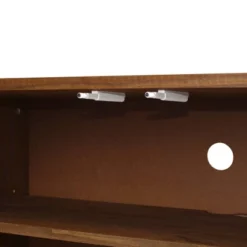 58" Modern Boho Solid Pine Wood Closed Storage Sideboard Brown - Saracina Home -Furniture Store GUEST 2d1250d8 7a06 484c 9d2f 8fbc1e1e3b3a