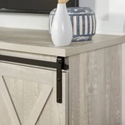 Modern Transitional Sliding Barndoor TV Stand For TVs Up To 65"- Saracina Home -Furniture Store GUEST 2ed1e221 3435 4c95 a81e 6f1a77314c8f