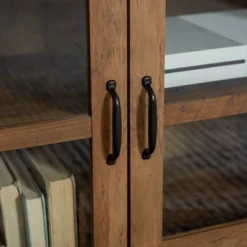 Sophie Rustic Farmhouse X Frame Glass Doors TV Stand For TVs Up To 80" Rustic Oak - Saracina Home 21 Sophie Rustic Farmhouse X Frame Glass Doors TV Stand For TVs Up To 80" Rustic Oak - Saracina Home -Furniture Store GUEST 2ef0568d 6fd0 4ebb b1a4 c946a519e5b9