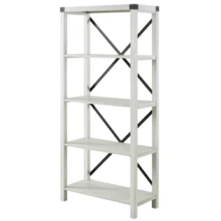 64" Sophie Industrial X Frame Bookshelf - Saracina Home -Furniture Store GUEST 2f56b478 a8a3 456b a4e0 cd33eebdf635