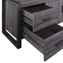 Modern Urban Industrial TV Stand For TVs Up To 80" Charcoal - Saracina Home 6 Modern Urban Industrial TV Stand For TVs Up To 80" Charcoal - Saracina Home -Furniture Store GUEST 30d65bb0 8547 4b86 8ee7 a3add0f2dc06
