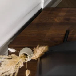 Contemporary Corner TV Stand For TVs Up To 55" Dark Walnut - Saracina Home -Furniture Store GUEST 3310b685 b3b6 407a 92d8 f4cd39d2fd0f