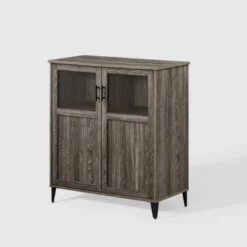 Transitional Glass And Grooved Door Accent Cabinet - Saracina Home 16 Transitional Glass And Grooved Door Accent Cabinet - Saracina Home -Furniture Store GUEST 365a0f93 6aae 4ba4 91a6 4b30d7079dd7