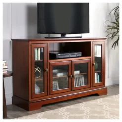 Glass Door Traditional Highboy TV Stand For TVs Up To 58" - Saracina Home -Furniture Store GUEST 3668ff5d 6e0d 4d30 9187 ebf028ce0835