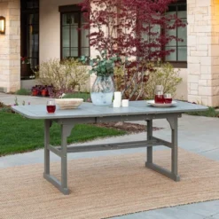 Ravenscroft Modern Boho Acacia Wood Slat Top Rectangle Extendable Outdoor Table - Saracina Home -Furniture Store GUEST 372ffbdb c82c 4861 ab10 0880cfd80c91