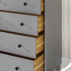 Stiva Classic Mid-Century Modern Vertical 4 Drawer Dresser Gray - Saracina Home -Furniture Store GUEST 3846d529 c24e 4739 a13a 22e114312cd6