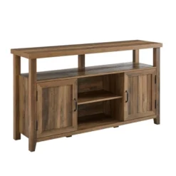 Modern Farmhouse Highboy Double Grooved Door TV Stand For TVs Up To 65" - Saracina Home -Furniture Store GUEST 38a92cc5 da2b 4020 9f39 95b86ca02656
