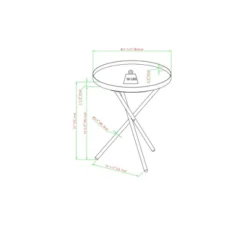 Modern Minimalist Intersecting Tripod Leg Side Table Black/Faux White Marble - Saracina Home -Furniture Store GUEST 3908de1a 68fe 4a8a b065 337b633a8d8b