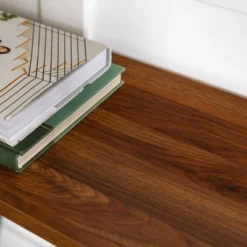 Urban Industrial Entry Table With Wood And Metal Dark Walnut - Saracina Home -Furniture Store GUEST 39315e19 8670 46b1 825d 27a86728e44f